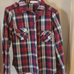Love Tree Red and Yellow Plaid Shirt